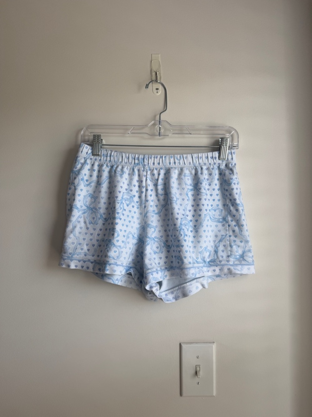 Roller Rabbit x LoveShackFancy Luna Bow Hearts Short Sleeve Polo Pajamas - Picture 2 of 7